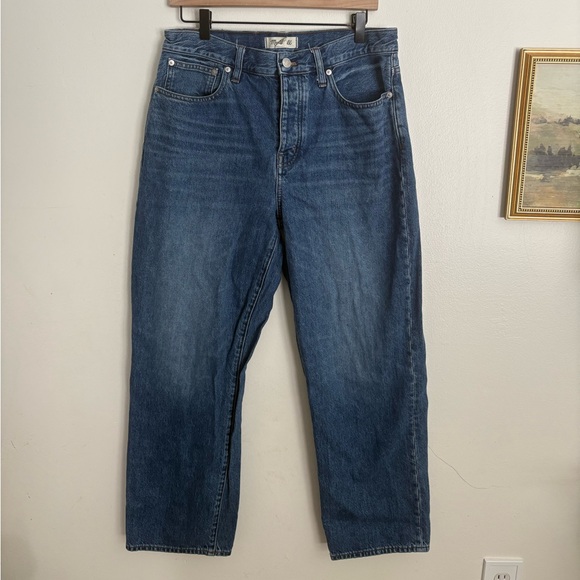 Madewell Denim - Madewell Low Slung Straight Button Fly Classic Blue Denim Jeans Women’s 29 EUC